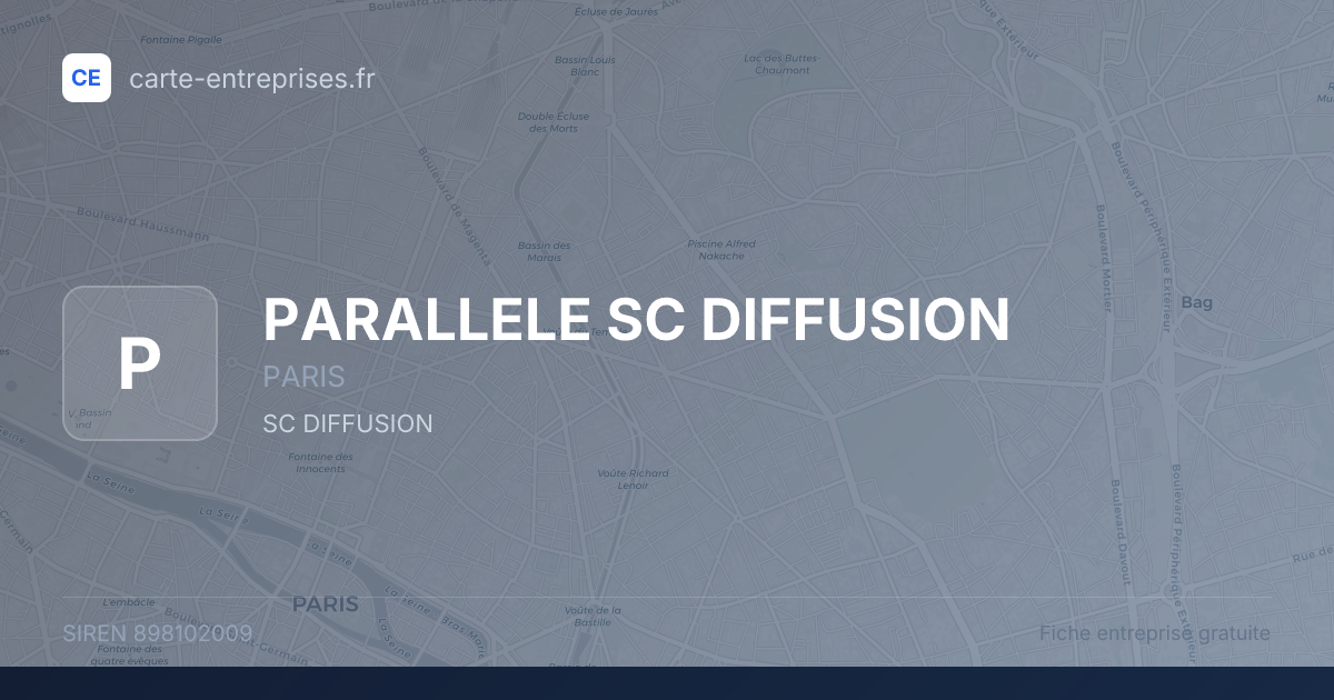 PARALLELE SC DIFFUSION — 898102009 — fiche entreprise