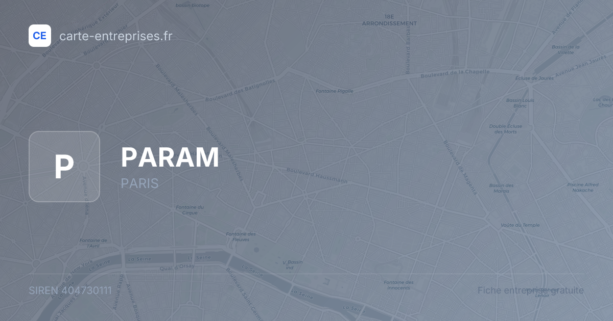 PARAM — 404730111 — fiche entreprise