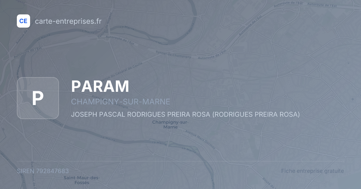 PARAM — 792847683 — fiche entreprise
