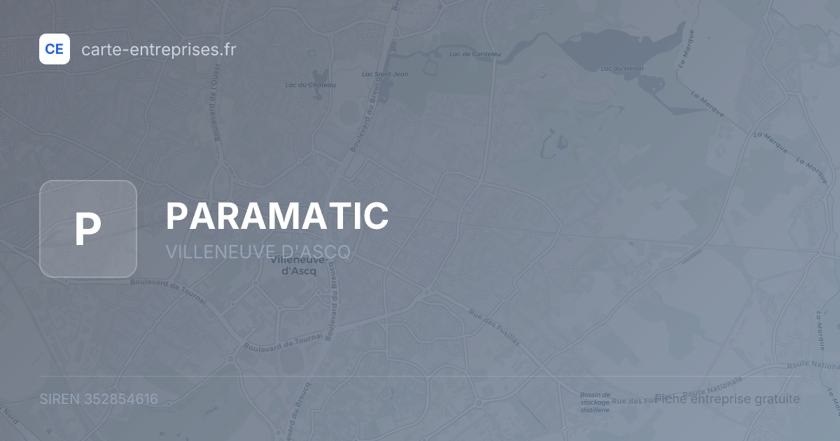 PARAMATIC — 352854616 — fiche entreprise