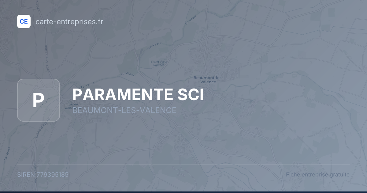 PARAMENTE SCI — 779395185 — fiche entreprise
