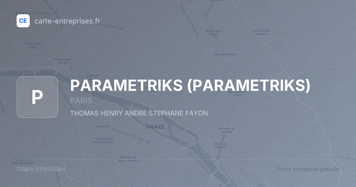 PARAMETRIKS — 911656064 — fiche entreprise