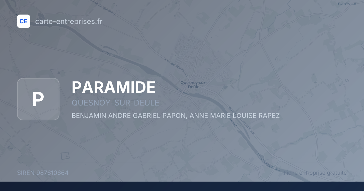 PARAMIDE — 987610664 — fiche entreprise