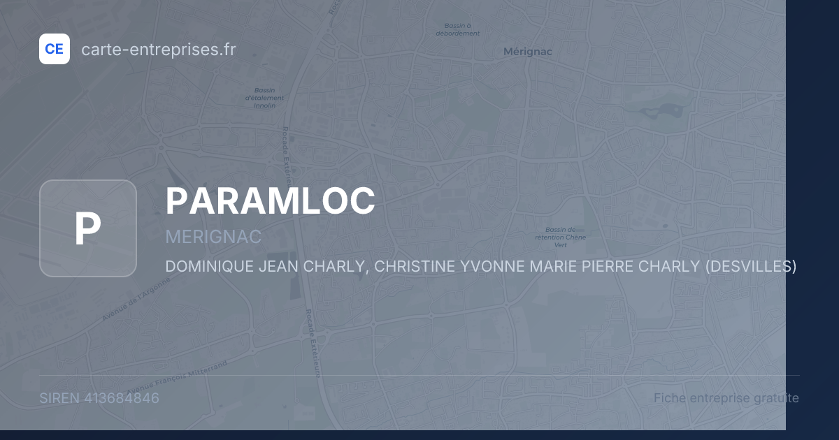 PARAMLOC — 413684846 — fiche entreprise