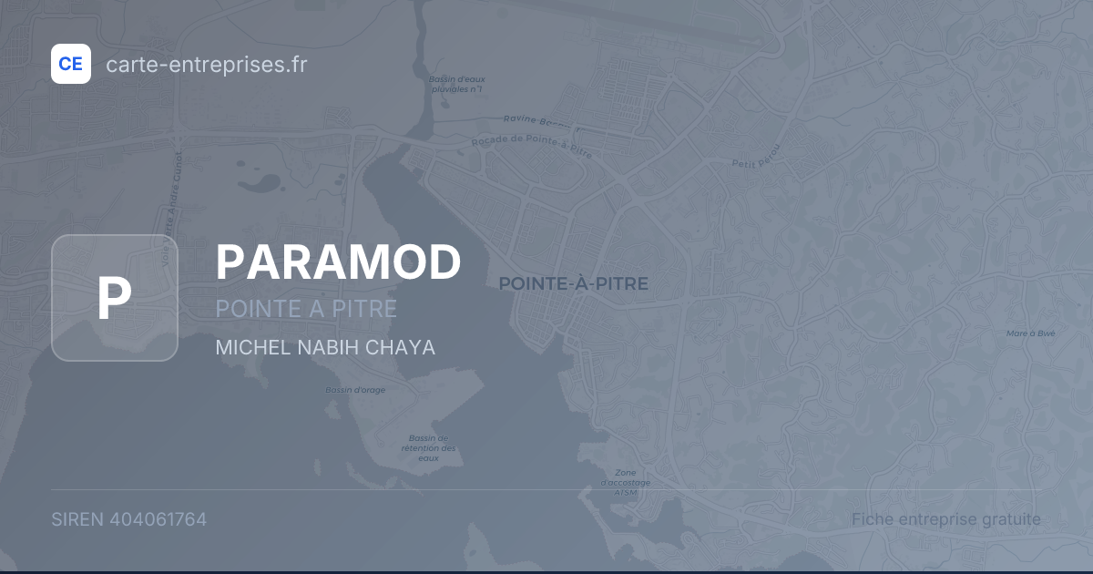 PARAMOD — 404061764 — fiche entreprise