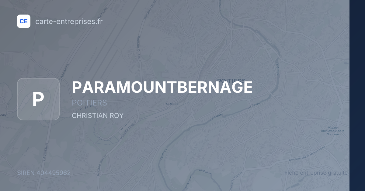 PARAMOUNTBERNAGE — 404495962 — fiche entreprise