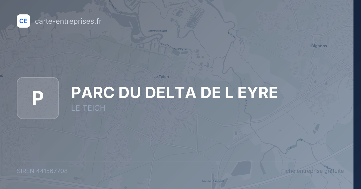 PARC DU DELTA DE L EYRE — 441567708 — fiche entreprise