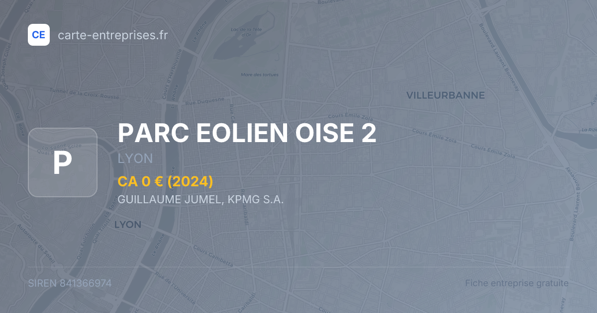 PARC EOLIEN OISE 2 — 841366974 — fiche entreprise
