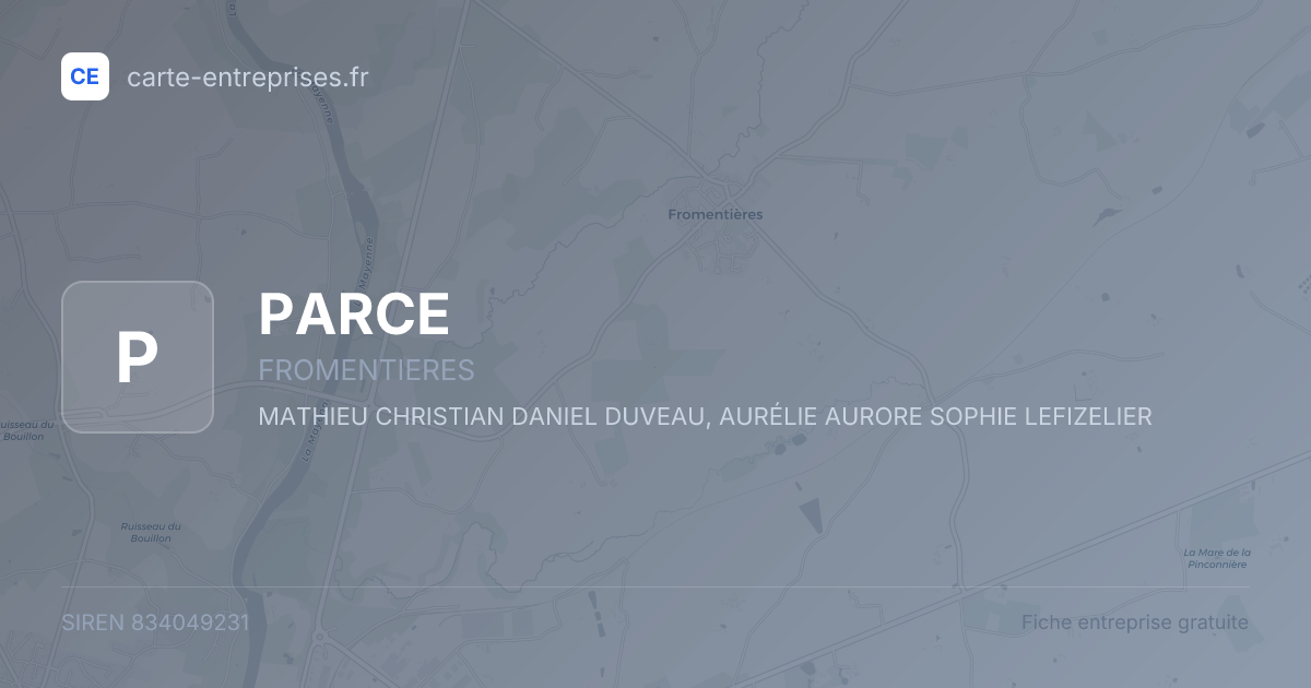 PARCE — 834049231 — fiche entreprise