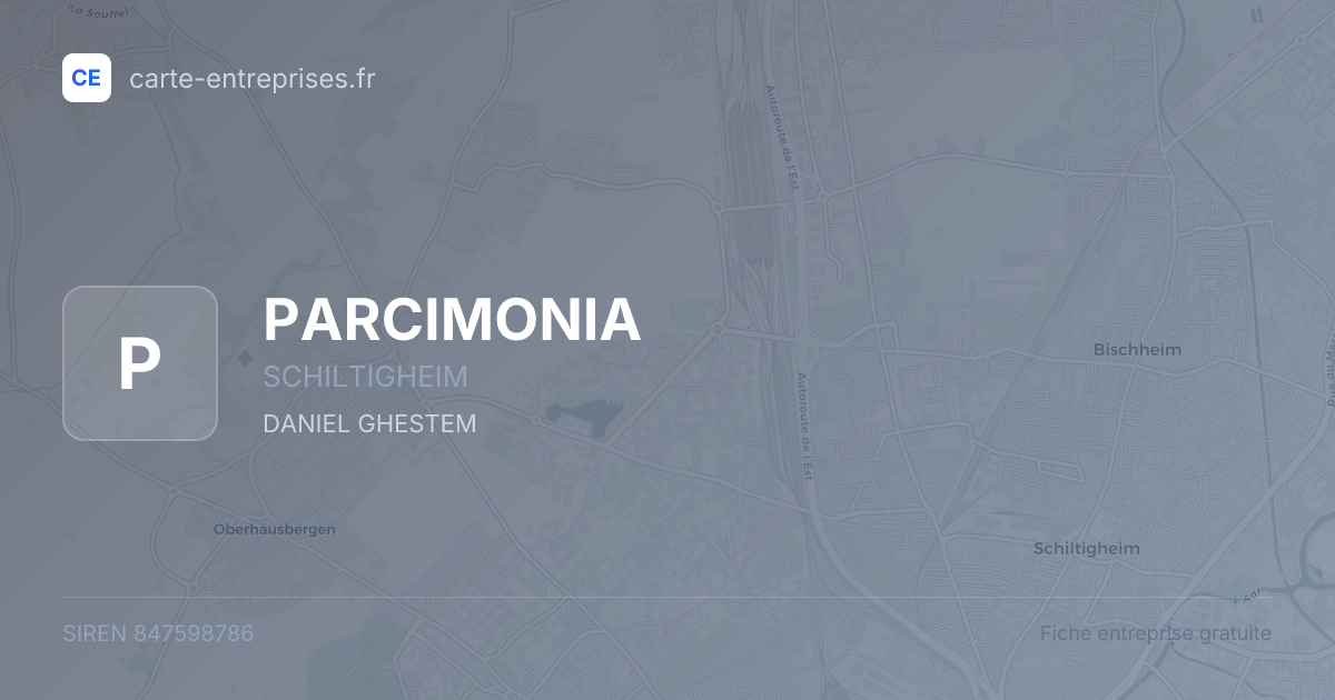 PARCIMONIA — 847598786 — fiche entreprise
