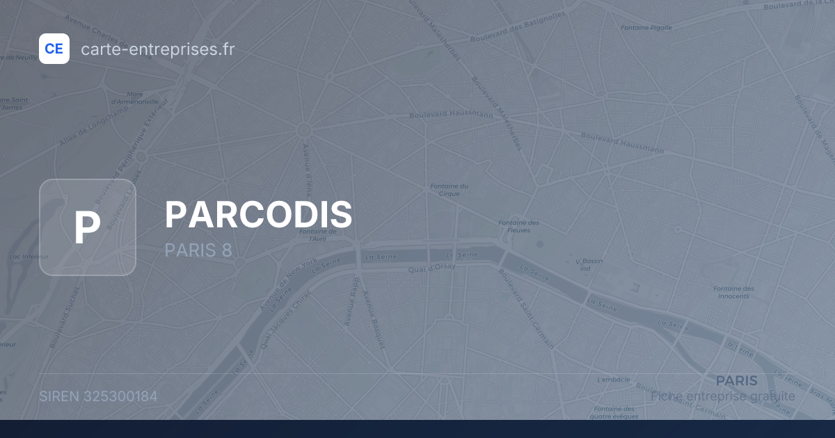 PARCODIS — 325300184 — fiche entreprise