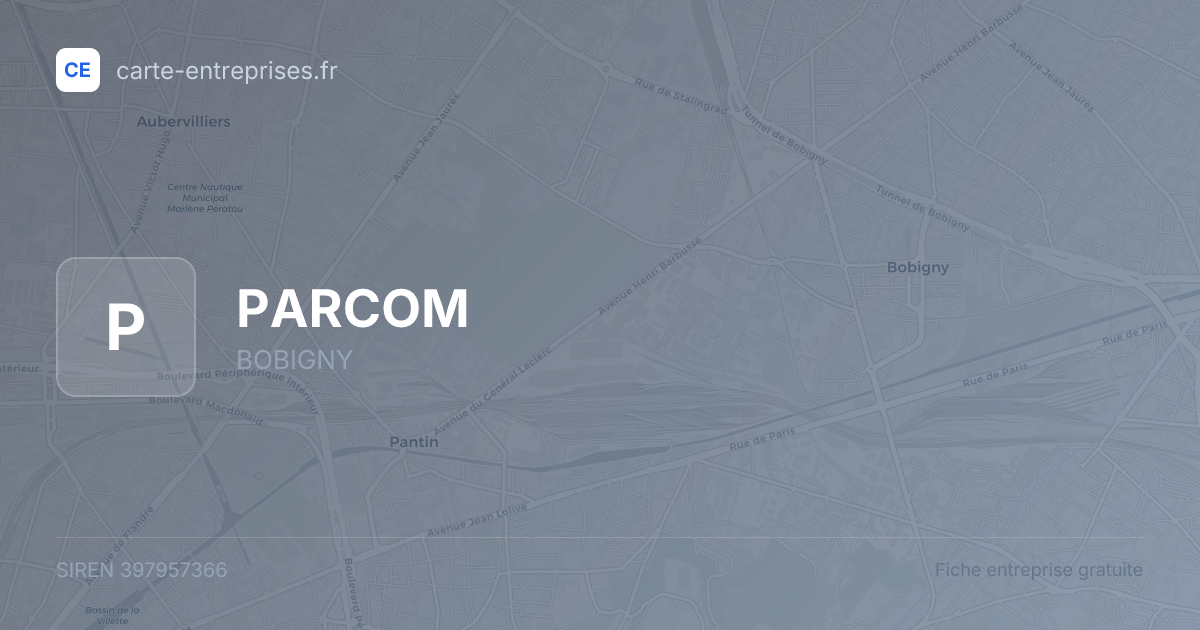 PARCOM — 397957366 — fiche entreprise