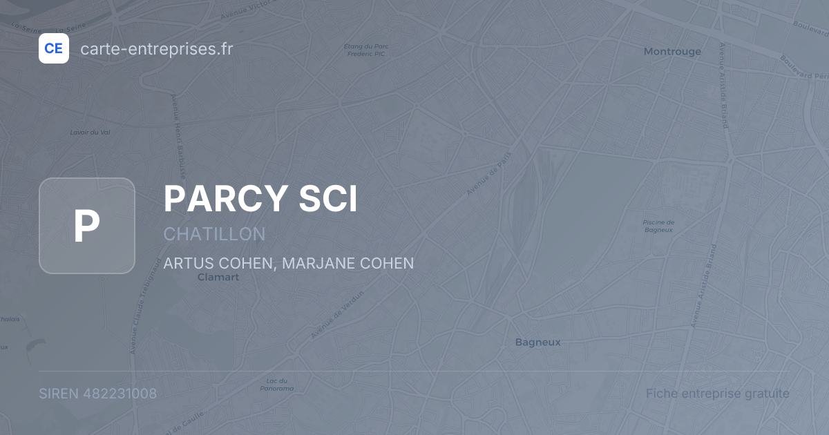 PARCY SCI — 482231008 — fiche entreprise