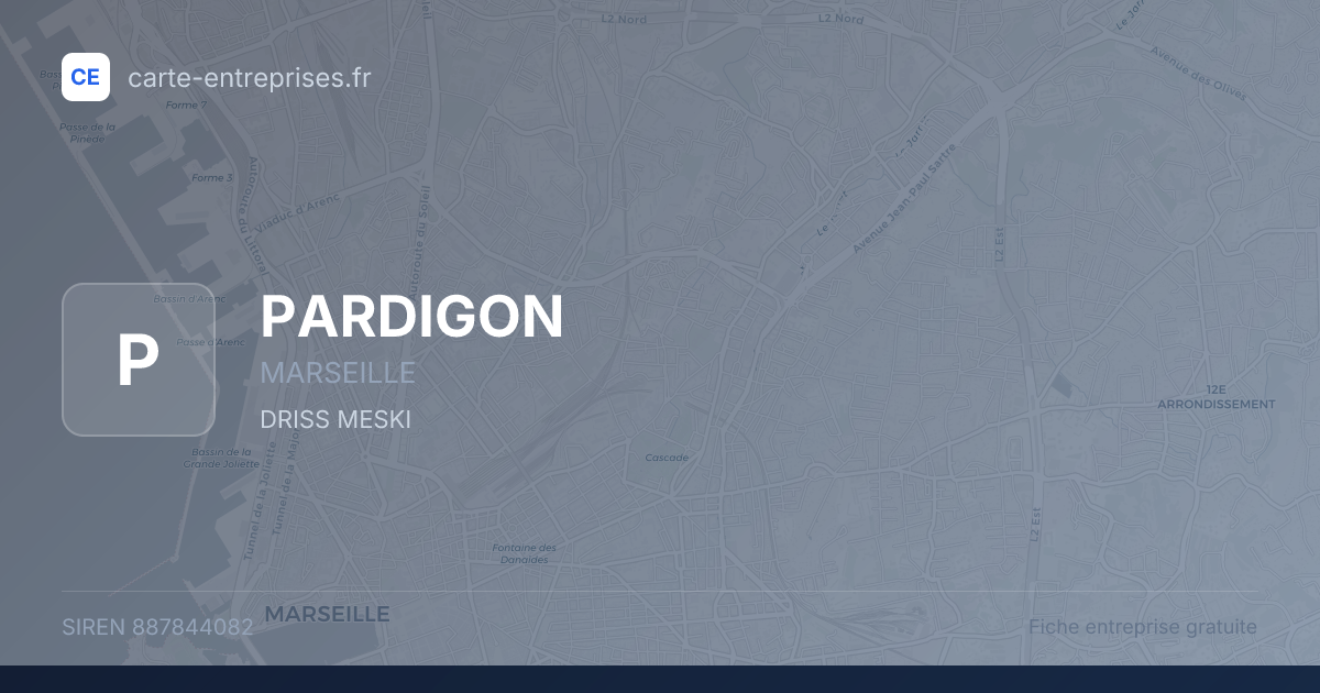 PARDIGON — 887844082 — fiche entreprise