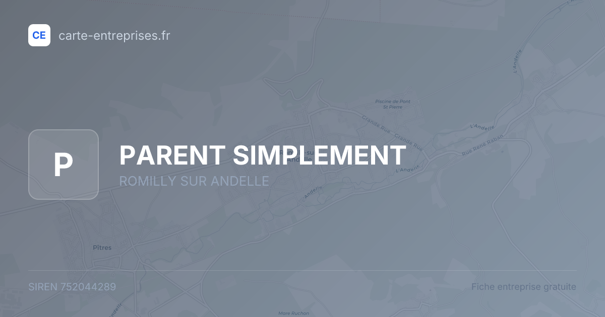 PARENT SIMPLEMENT — 752044289 — fiche entreprise