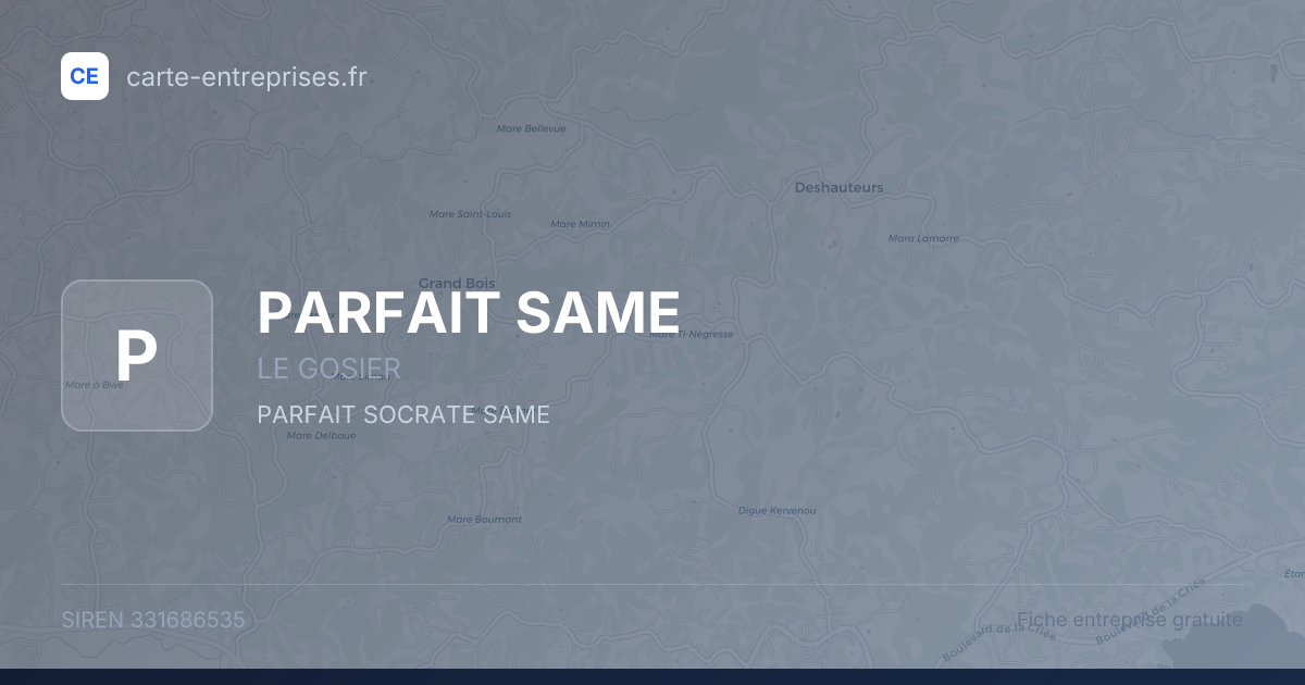 PARFAIT SAME — 331686535 — fiche entreprise