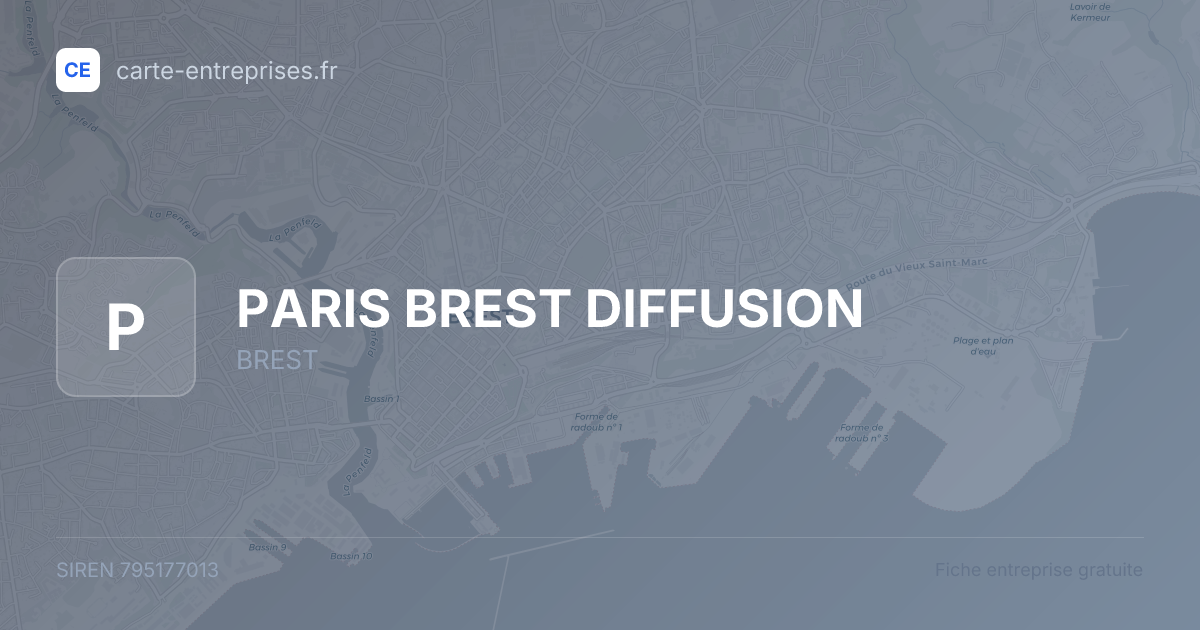 PARIS BREST DIFFUSION — 795177013 — fiche entreprise