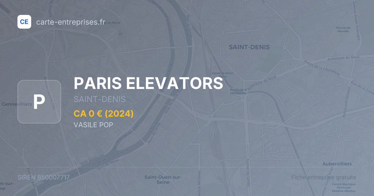PARIS ELEVATORS — 850007717 — fiche entreprise