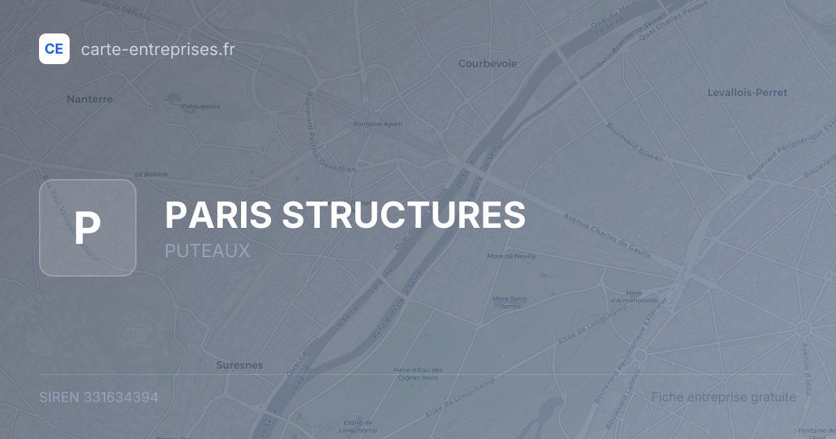 PARIS STRUCTURES — 331634394 — fiche entreprise