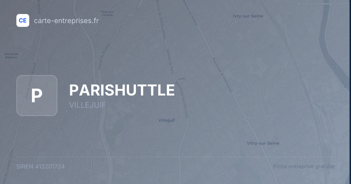 PARISHUTTLE — 413201724 — fiche entreprise