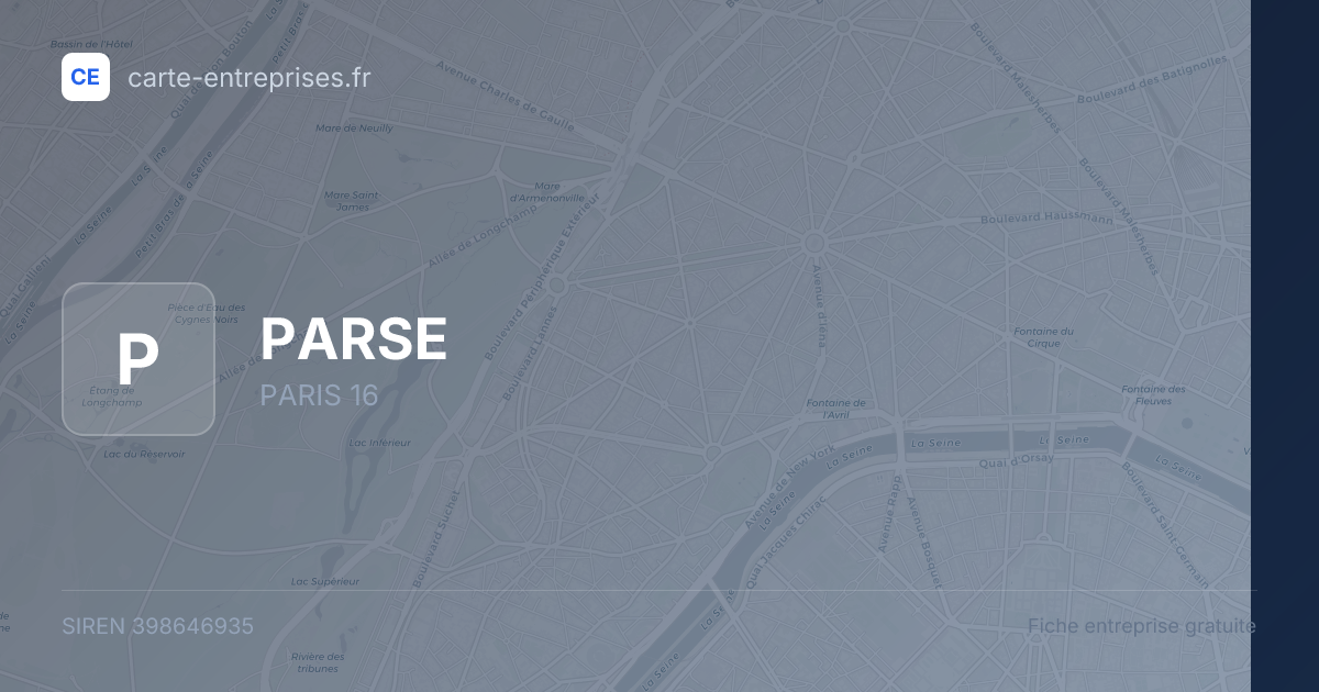 PARSE — 398646935 — fiche entreprise