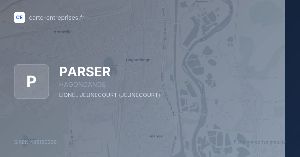 PARSER — 485190268 — fiche entreprise