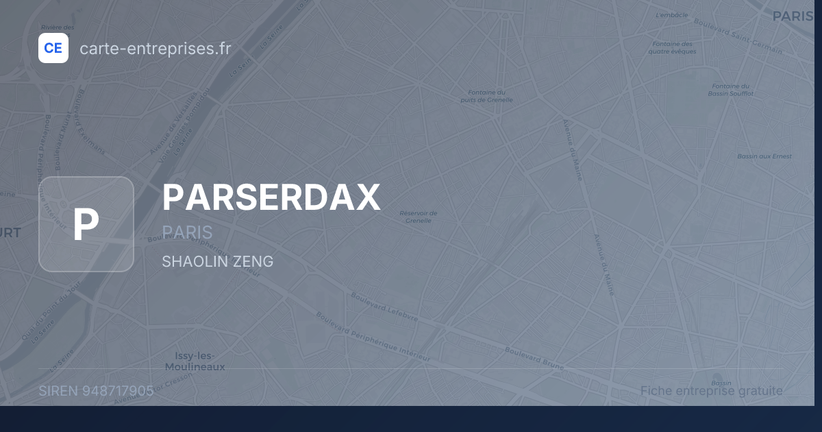 PARSERDAX — 948717905 — fiche entreprise
