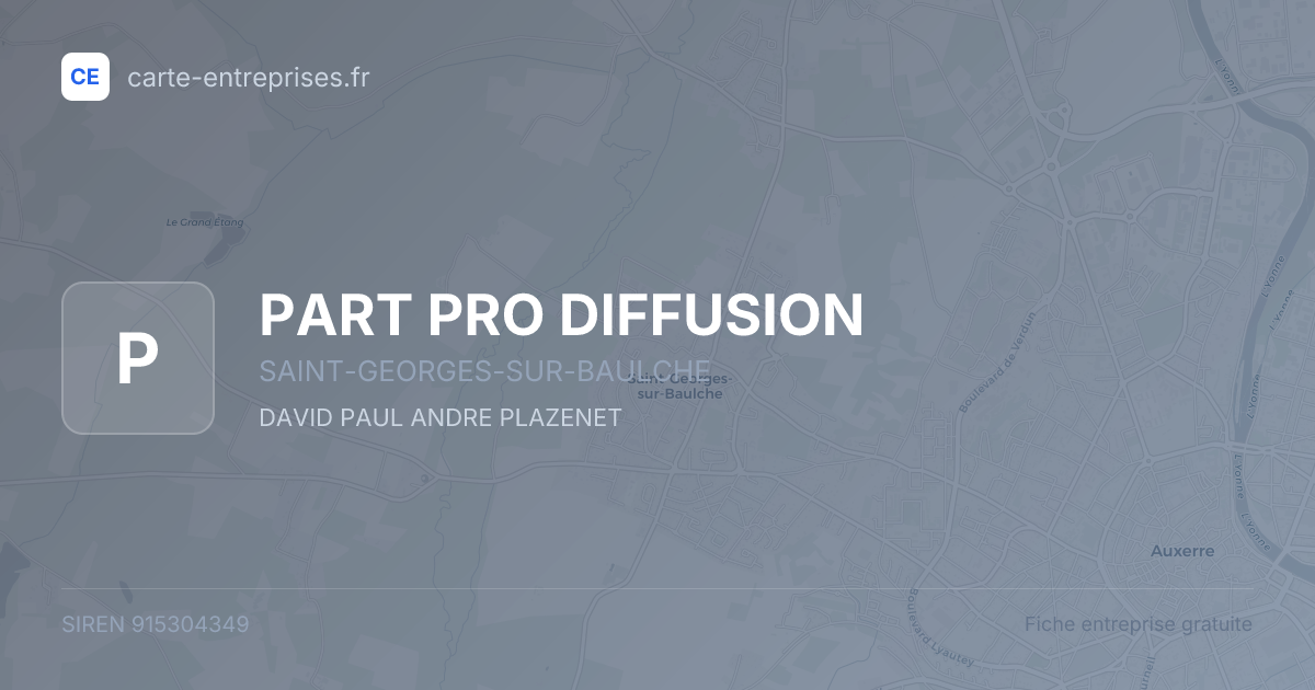 PART PRO DIFFUSION — 915304349 — fiche entreprise