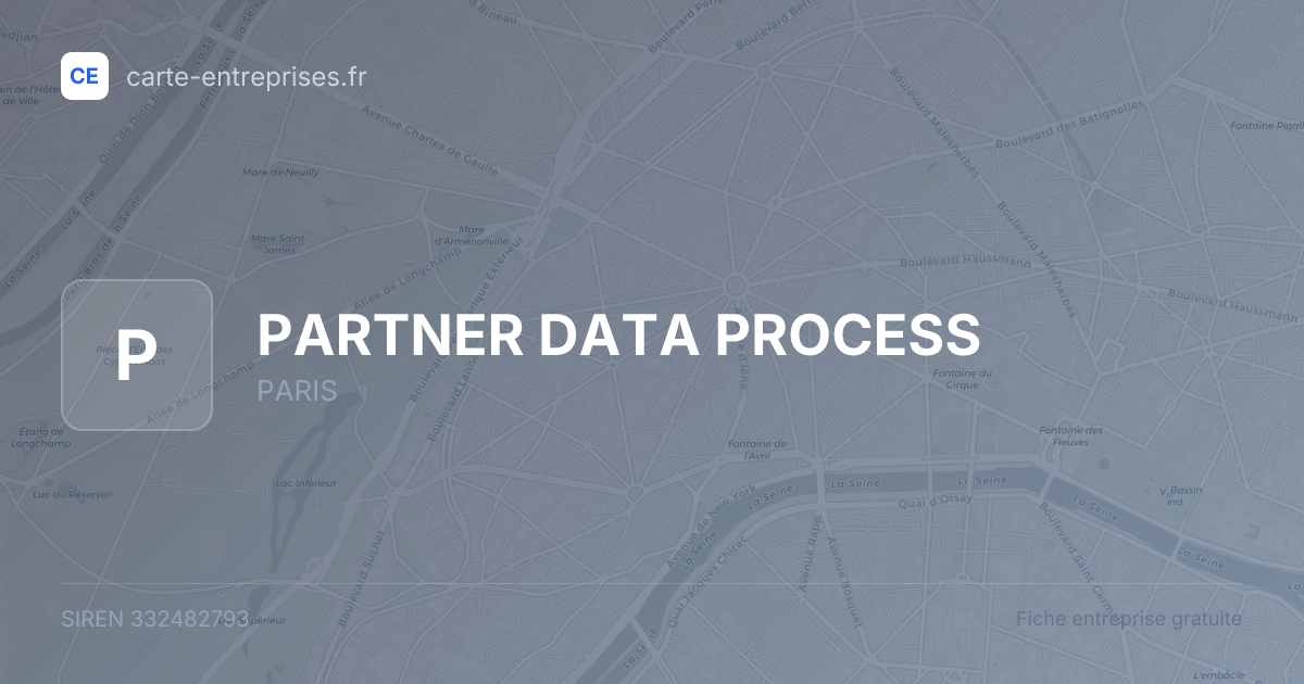 PARTNER DATA PROCESS — 332482793 — fiche entreprise