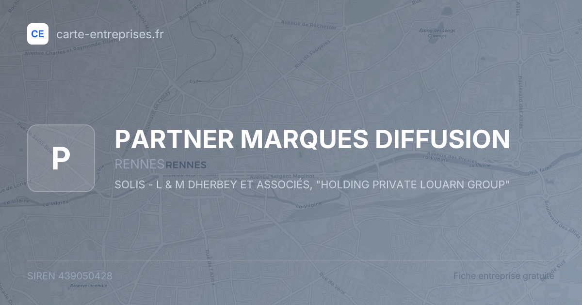 PARTNER MARQUES DIFFUSION — 439050428 — fiche entreprise