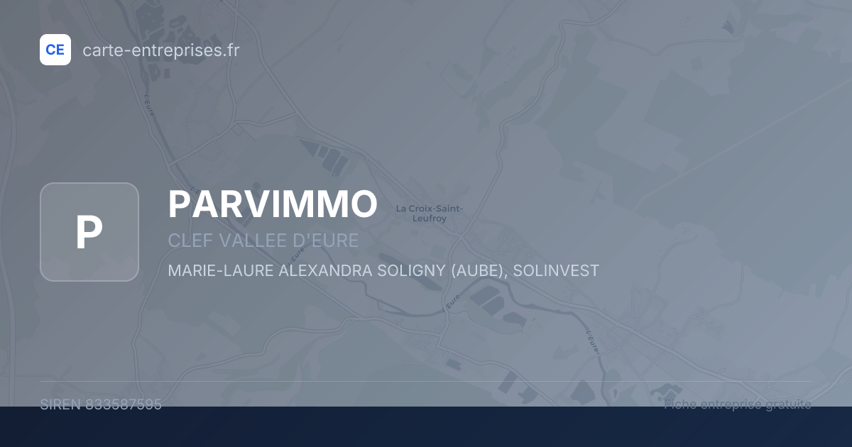 PARVIMMO — 833587595 — fiche entreprise