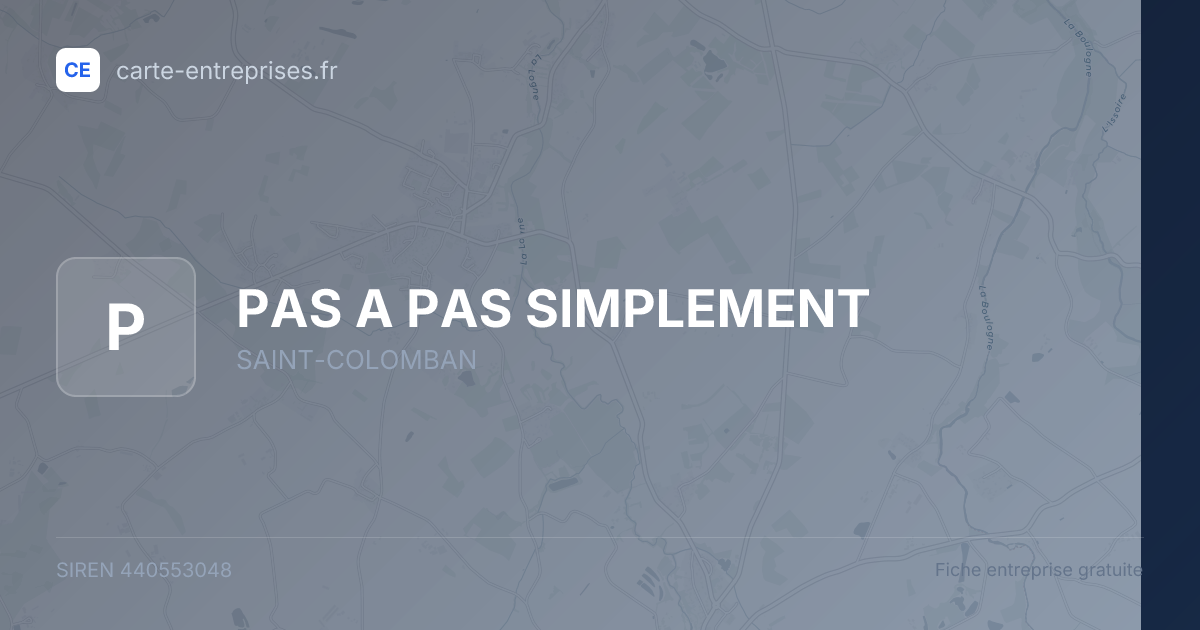 PAS A PAS SIMPLEMENT — 440553048 — fiche entreprise