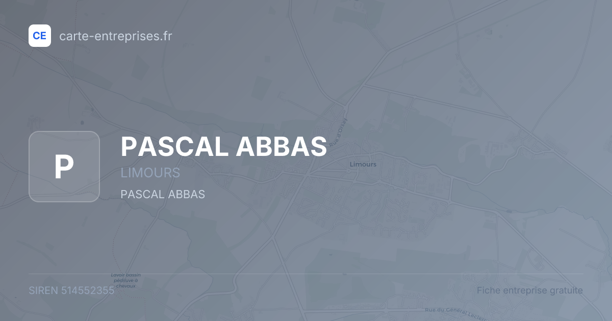 PASCAL ABBAS — 514552355 — fiche entreprise