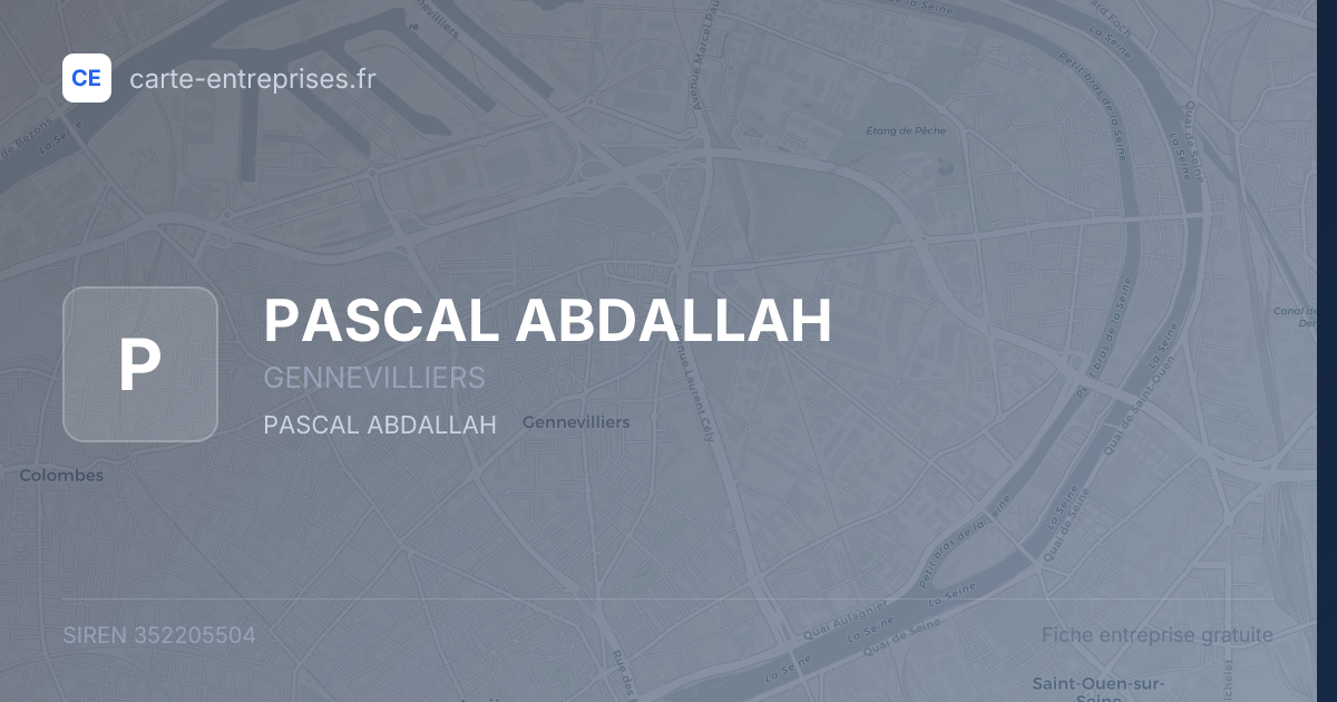 PASCAL ABDALLAH — 352205504 — fiche entreprise