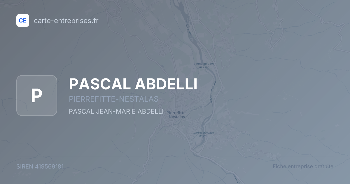 PASCAL ABDELLI — 419569181 — fiche entreprise