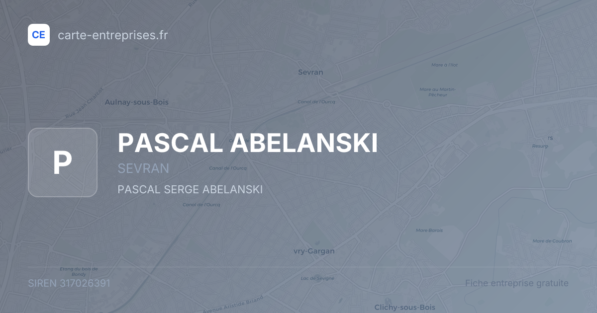PASCAL ABELANSKI — 317026391 — fiche entreprise