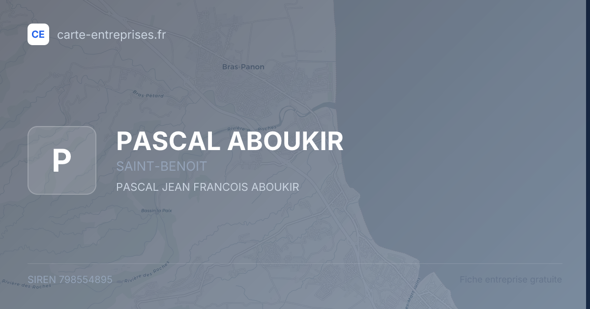 PASCAL ABOUKIR — 798554895 — fiche entreprise