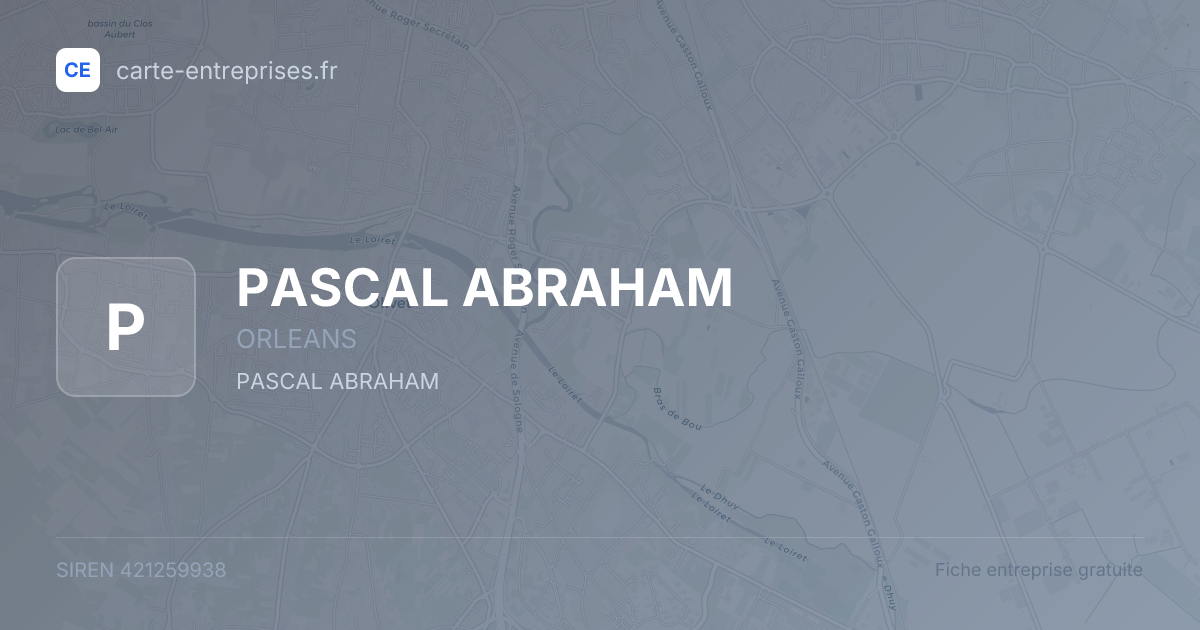 PASCAL ABRAHAM — 421259938 — fiche entreprise