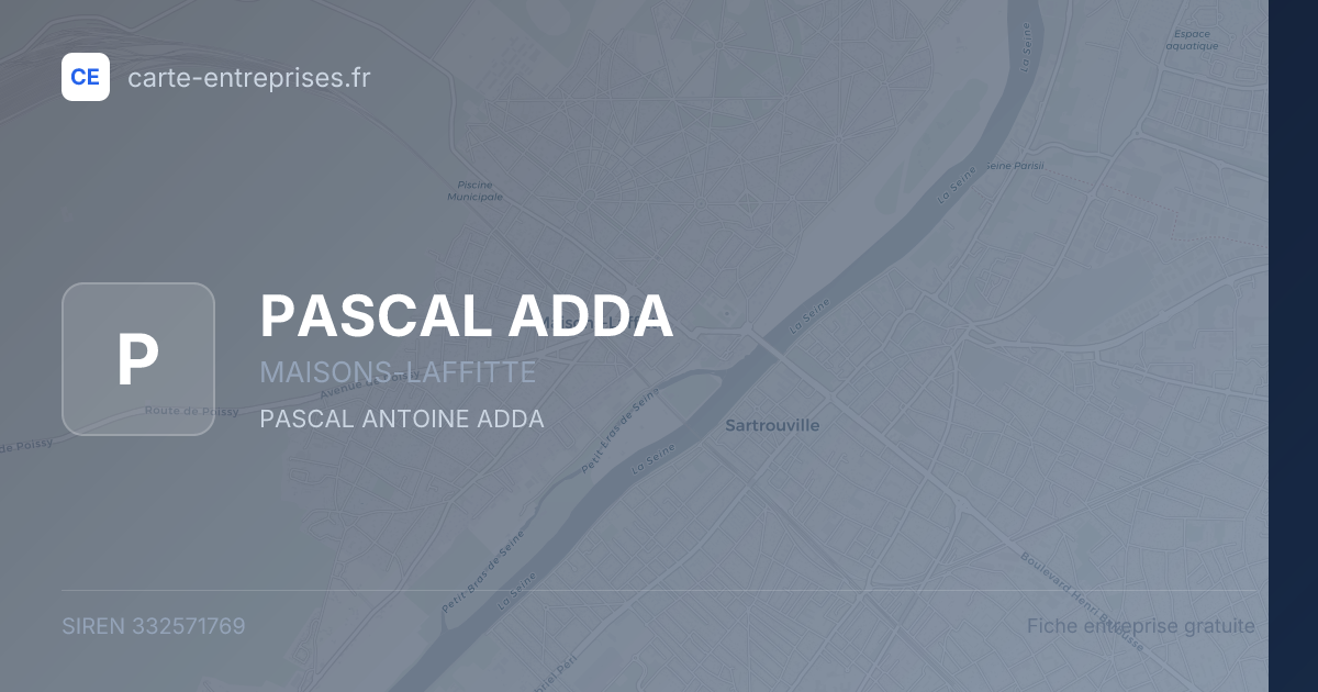 PASCAL ADDA — 332571769 — fiche entreprise