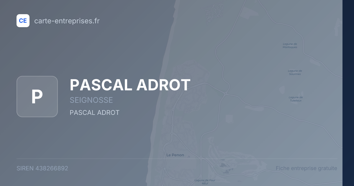 PASCAL ADROT — 438266892 — fiche entreprise