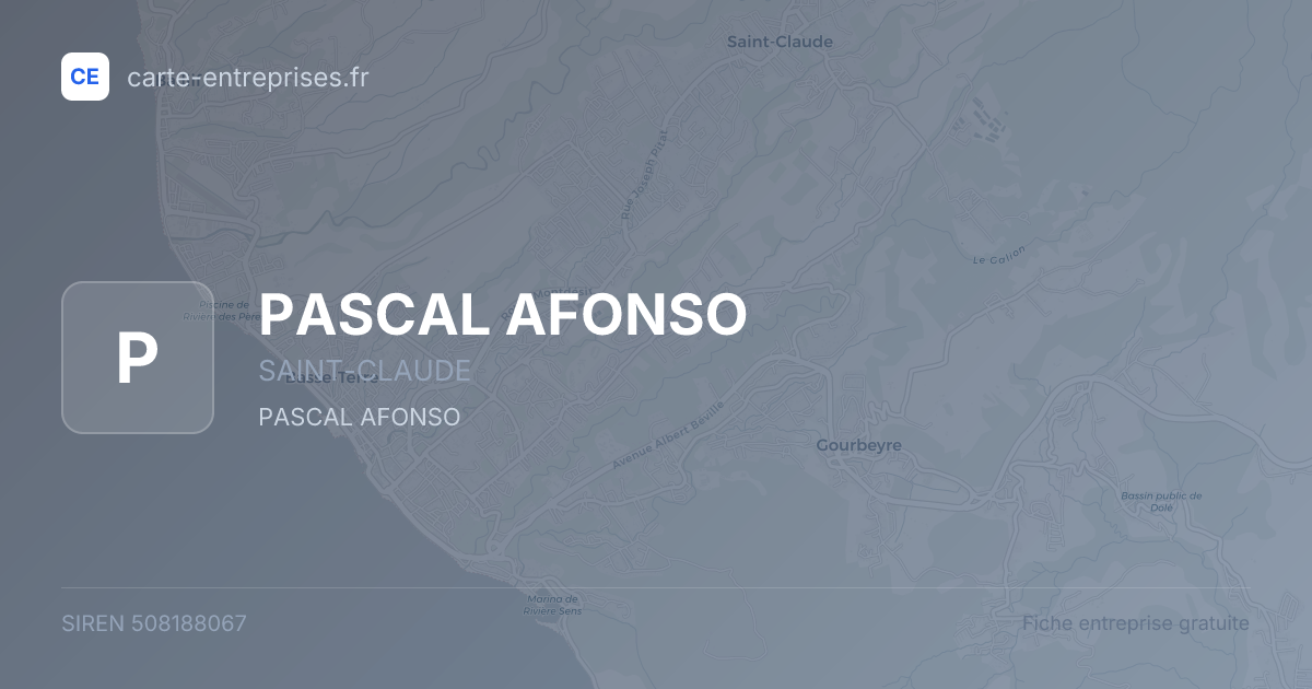 PASCAL AFONSO — 508188067 — fiche entreprise