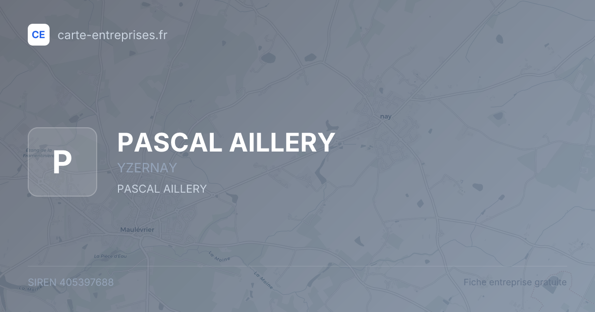 PASCAL AILLERY — 405397688 — fiche entreprise