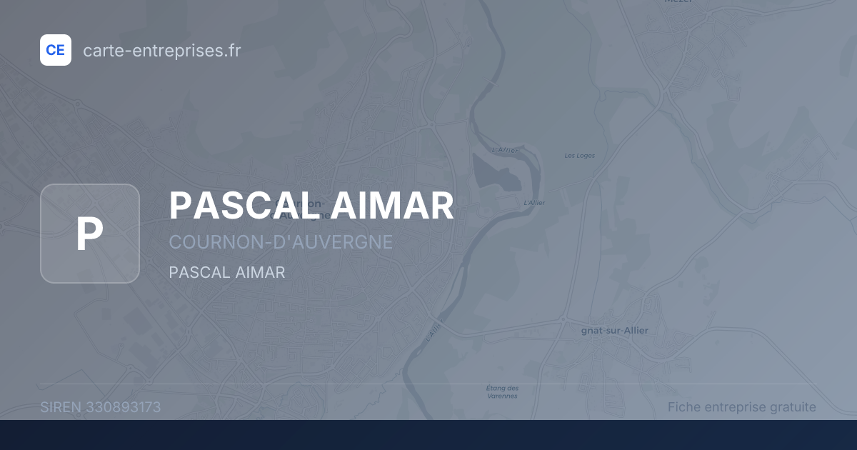 PASCAL AIMAR — 330893173 — fiche entreprise