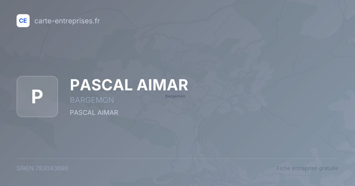 PASCAL AIMAR — 783043698 — fiche entreprise