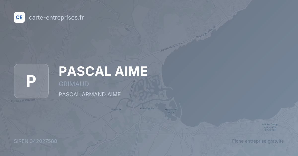 PASCAL AIME — 342027588 — fiche entreprise
