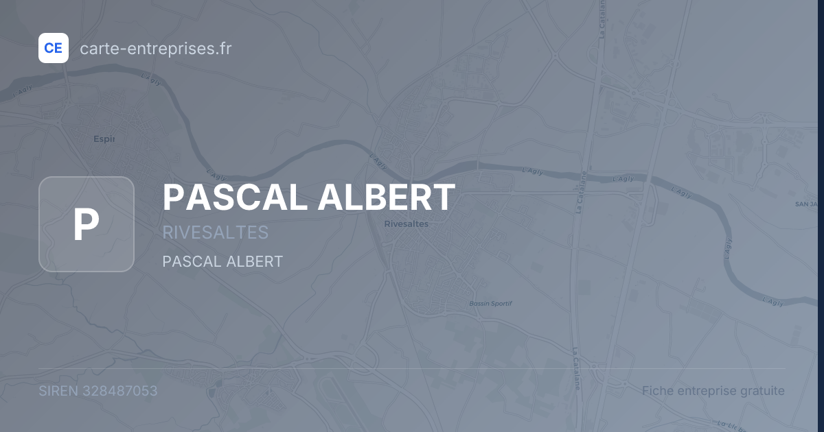 PASCAL ALBERT — 328487053 — fiche entreprise