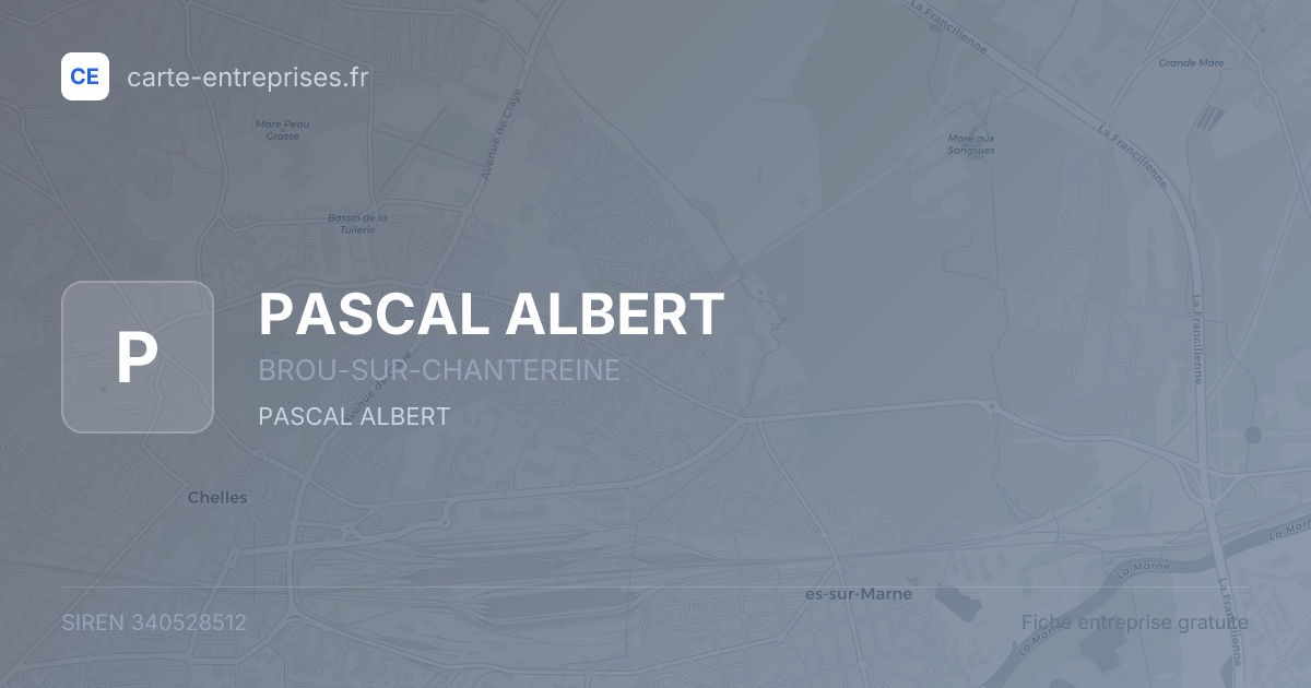 PASCAL ALBERT — 340528512 — fiche entreprise
