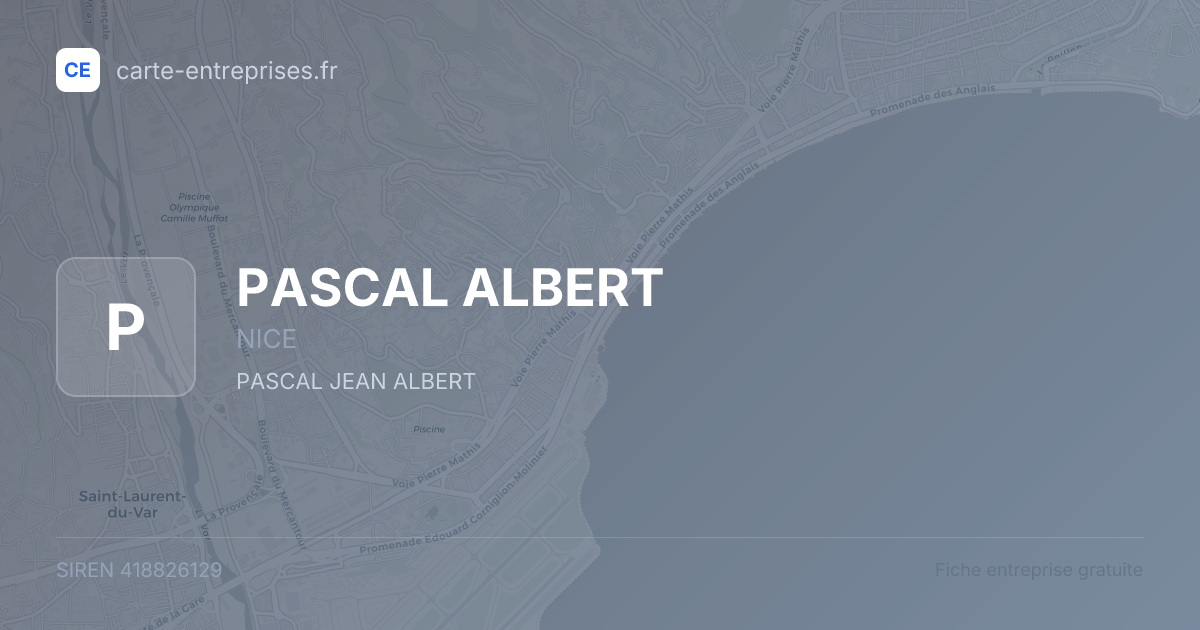 PASCAL ALBERT — 418826129 — fiche entreprise