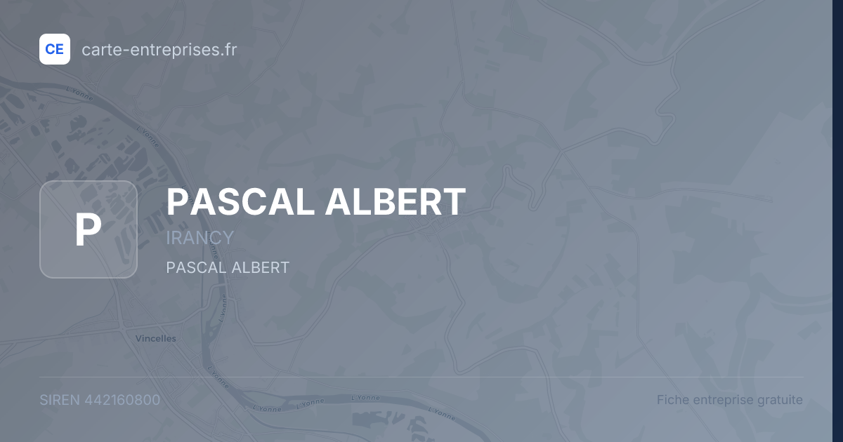PASCAL ALBERT — 442160800 — fiche entreprise