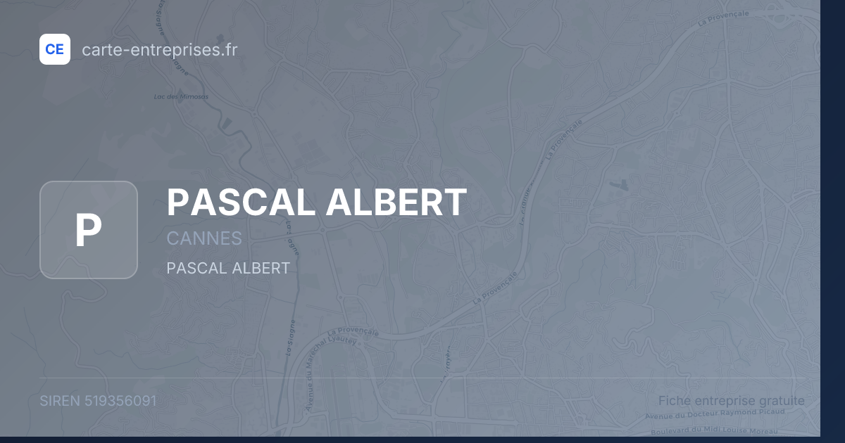 PASCAL ALBERT — 519356091 — fiche entreprise
